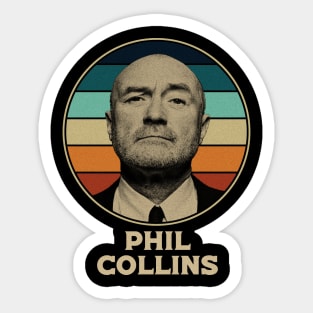 retro Phil Collins Sticker